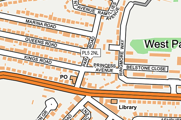 PL5 2NL map - OS OpenMap – Local (Ordnance Survey)