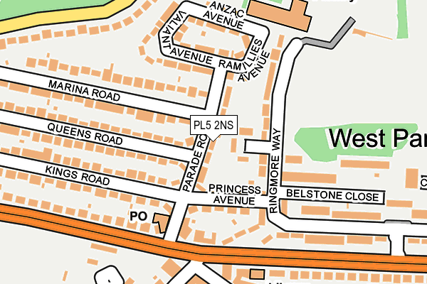 PL5 2NS map - OS OpenMap – Local (Ordnance Survey)