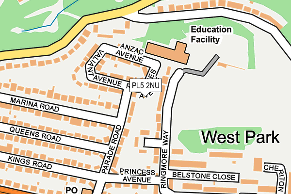 PL5 2NU map - OS OpenMap – Local (Ordnance Survey)