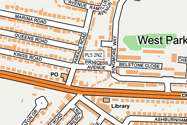 PL5 2NZ map - OS OpenMap – Local (Ordnance Survey)