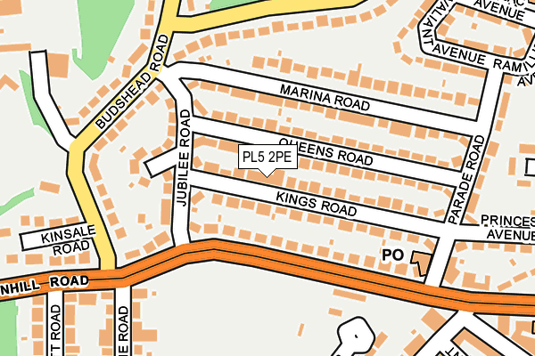 PL5 2PE map - OS OpenMap – Local (Ordnance Survey)