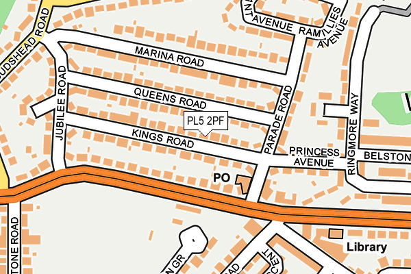PL5 2PF map - OS OpenMap – Local (Ordnance Survey)