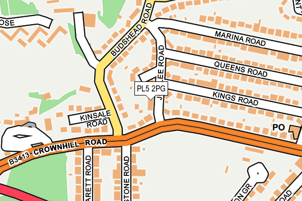 PL5 2PG map - OS OpenMap – Local (Ordnance Survey)