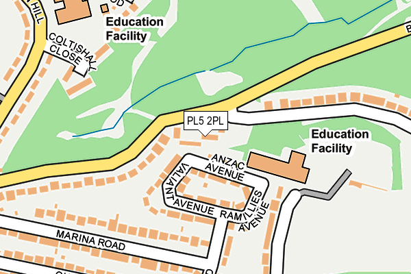 PL5 2PL map - OS OpenMap – Local (Ordnance Survey)