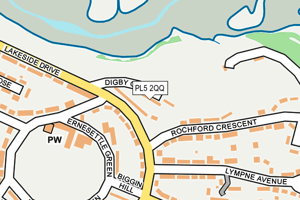 PL5 2QQ map - OS OpenMap – Local (Ordnance Survey)