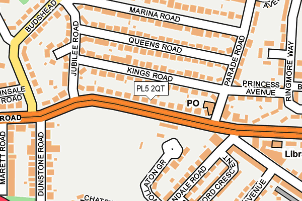 PL5 2QT map - OS OpenMap – Local (Ordnance Survey)