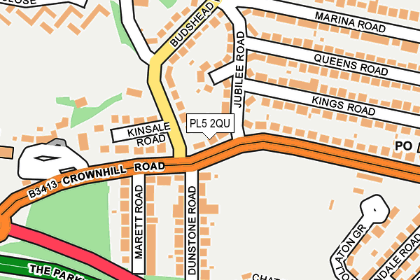 PL5 2QU map - OS OpenMap – Local (Ordnance Survey)