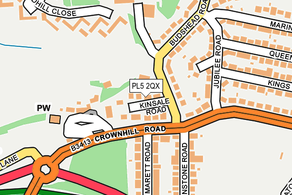 PL5 2QX map - OS OpenMap – Local (Ordnance Survey)