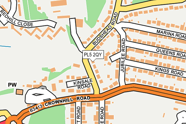 PL5 2QY map - OS OpenMap – Local (Ordnance Survey)