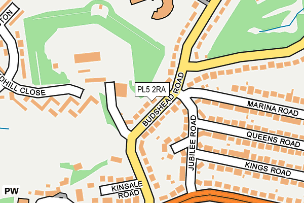 PL5 2RA map - OS OpenMap – Local (Ordnance Survey)