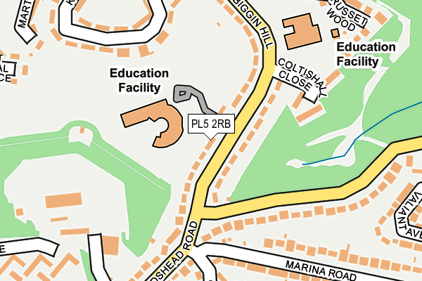 PL5 2RB map - OS OpenMap – Local (Ordnance Survey)