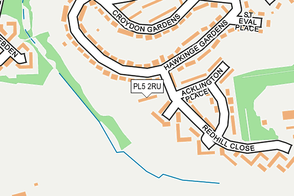 PL5 2RU map - OS OpenMap – Local (Ordnance Survey)