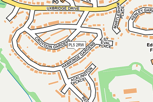 PL5 2RW map - OS OpenMap – Local (Ordnance Survey)