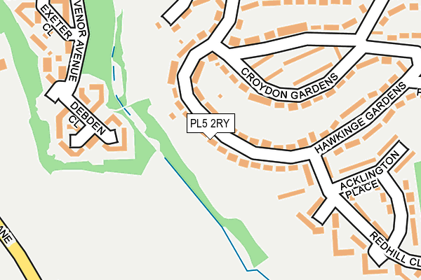 PL5 2RY map - OS OpenMap – Local (Ordnance Survey)