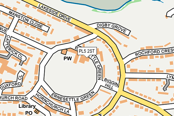 PL5 2ST map - OS OpenMap – Local (Ordnance Survey)