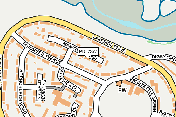 PL5 2SW map - OS OpenMap – Local (Ordnance Survey)