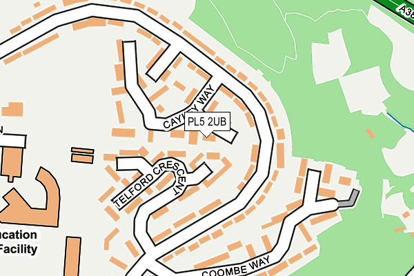 PL5 2UB map - OS OpenMap – Local (Ordnance Survey)