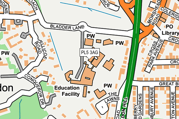 PL5 3AG map - OS OpenMap – Local (Ordnance Survey)