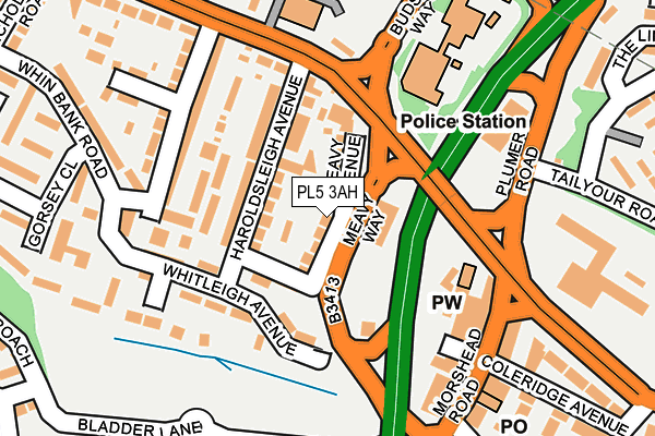 PL5 3AH map - OS OpenMap – Local (Ordnance Survey)