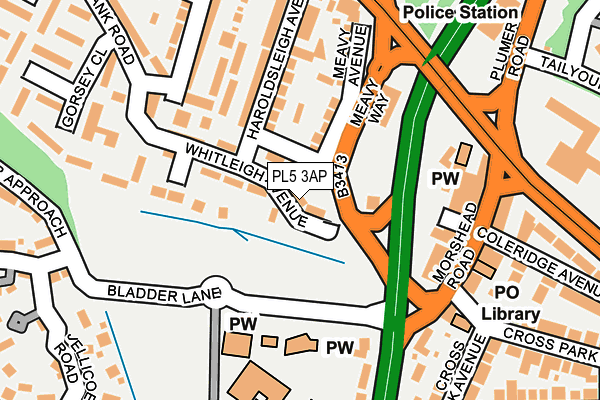 PL5 3AP map - OS OpenMap – Local (Ordnance Survey)