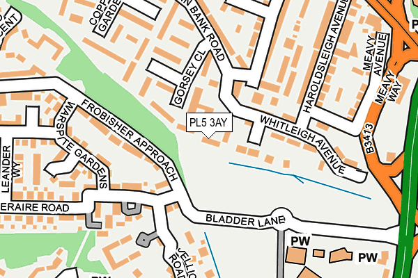 PL5 3AY map - OS OpenMap – Local (Ordnance Survey)