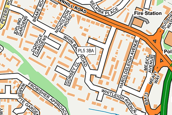 PL5 3BA map - OS OpenMap – Local (Ordnance Survey)