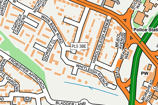 PL5 3BE map - OS OpenMap – Local (Ordnance Survey)