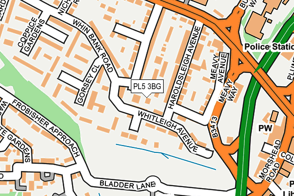 PL5 3BG map - OS OpenMap – Local (Ordnance Survey)