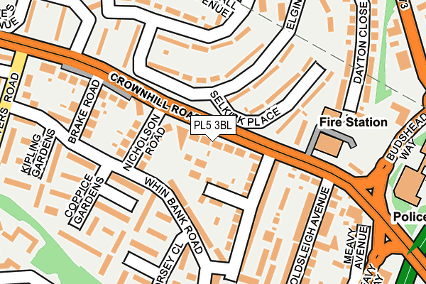 PL5 3BL map - OS OpenMap – Local (Ordnance Survey)