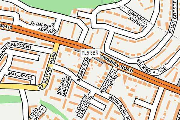 PL5 3BN map - OS OpenMap – Local (Ordnance Survey)