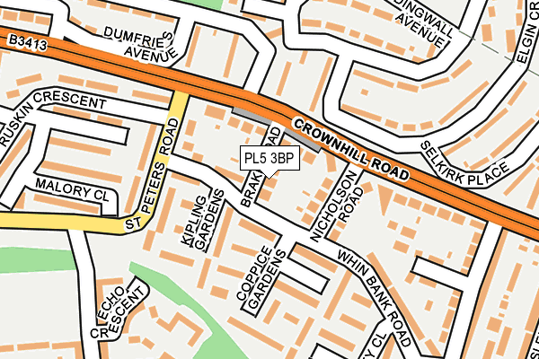 PL5 3BP map - OS OpenMap – Local (Ordnance Survey)