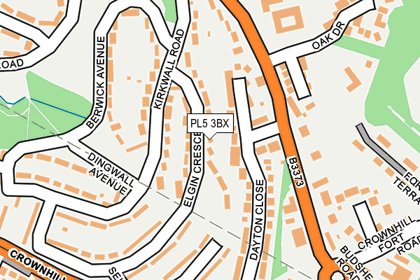 PL5 3BX map - OS OpenMap – Local (Ordnance Survey)