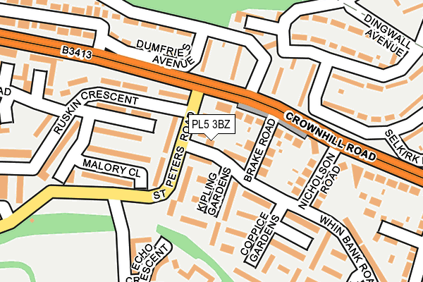 PL5 3BZ map - OS OpenMap – Local (Ordnance Survey)
