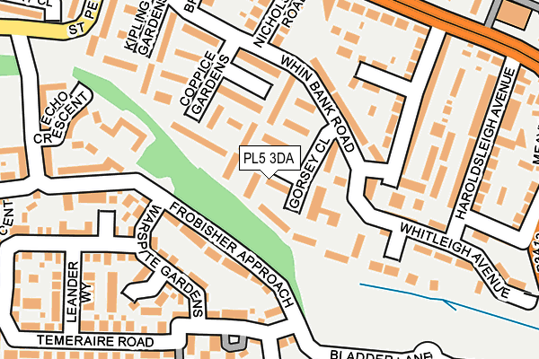 PL5 3DA map - OS OpenMap – Local (Ordnance Survey)