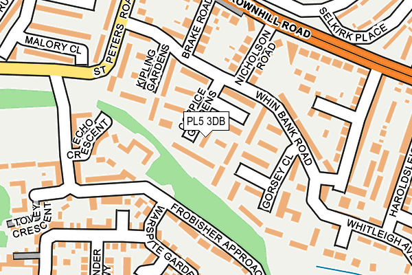 PL5 3DB map - OS OpenMap – Local (Ordnance Survey)