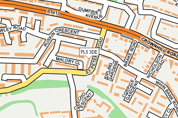 PL5 3DE map - OS OpenMap – Local (Ordnance Survey)
