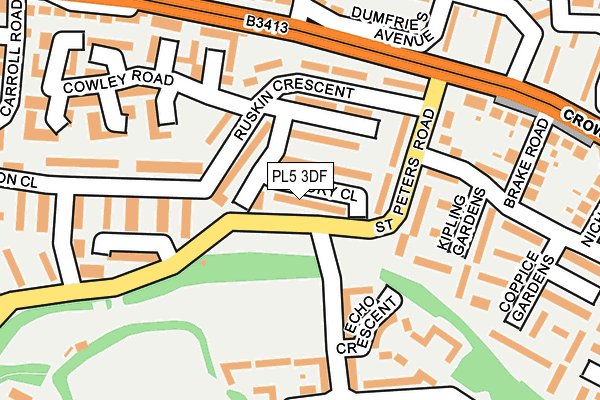 PL5 3DF map - OS OpenMap – Local (Ordnance Survey)