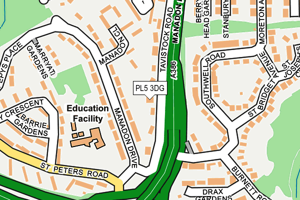 PL5 3DG map - OS OpenMap – Local (Ordnance Survey)