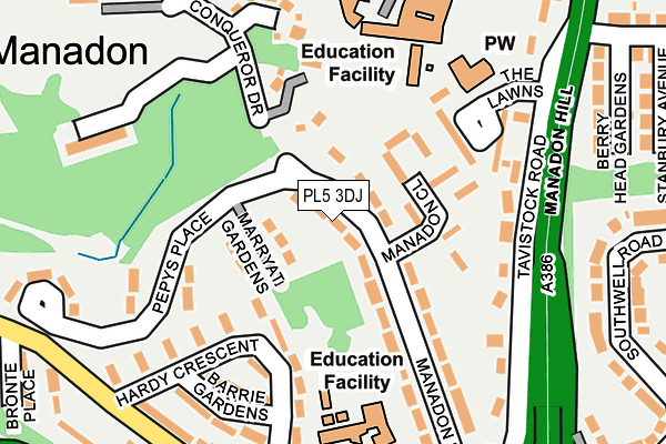 PL5 3DJ map - OS OpenMap – Local (Ordnance Survey)