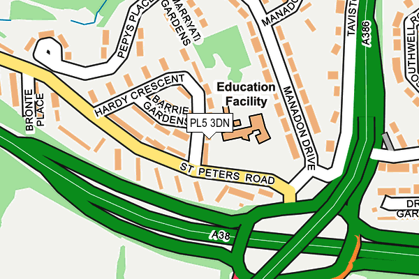 PL5 3DN map - OS OpenMap – Local (Ordnance Survey)