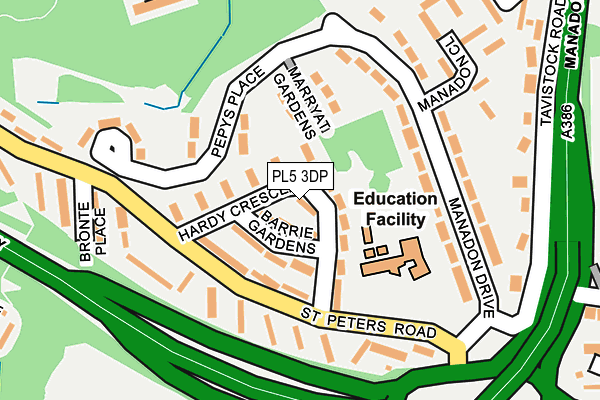 PL5 3DP map - OS OpenMap – Local (Ordnance Survey)