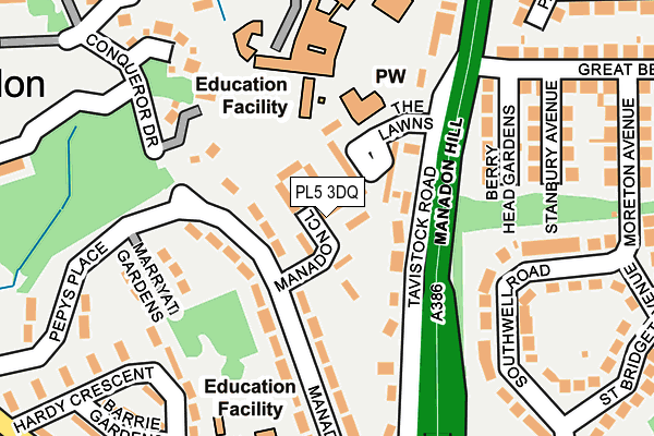 PL5 3DQ map - OS OpenMap – Local (Ordnance Survey)