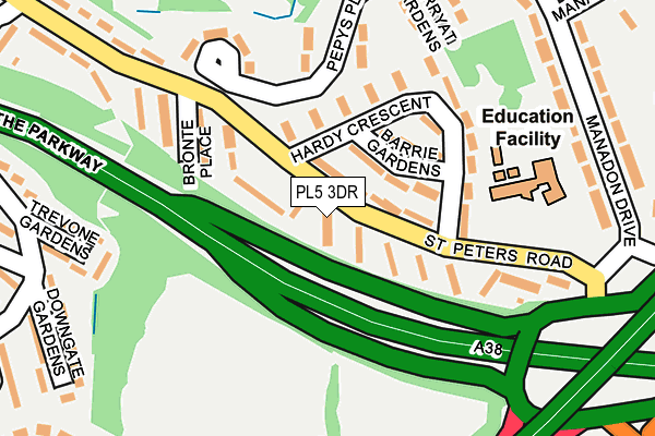 PL5 3DR map - OS OpenMap – Local (Ordnance Survey)