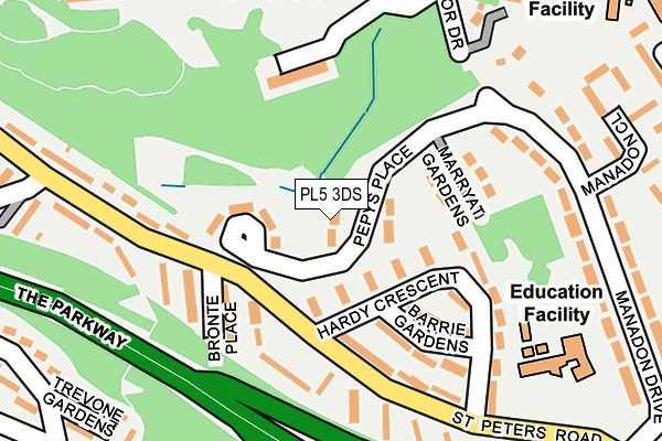 PL5 3DS map - OS OpenMap – Local (Ordnance Survey)