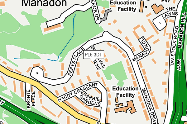PL5 3DT map - OS OpenMap – Local (Ordnance Survey)