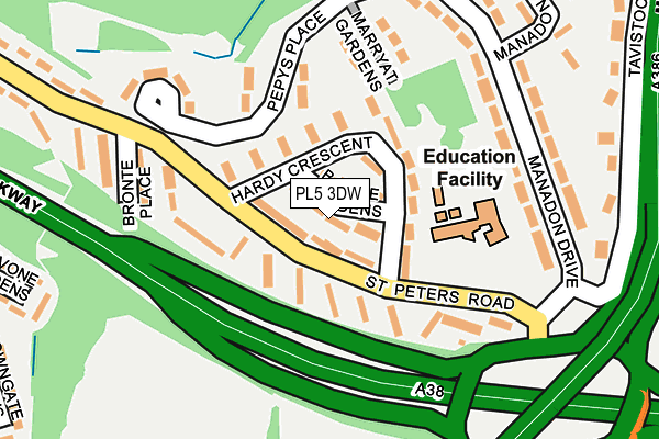 PL5 3DW map - OS OpenMap – Local (Ordnance Survey)