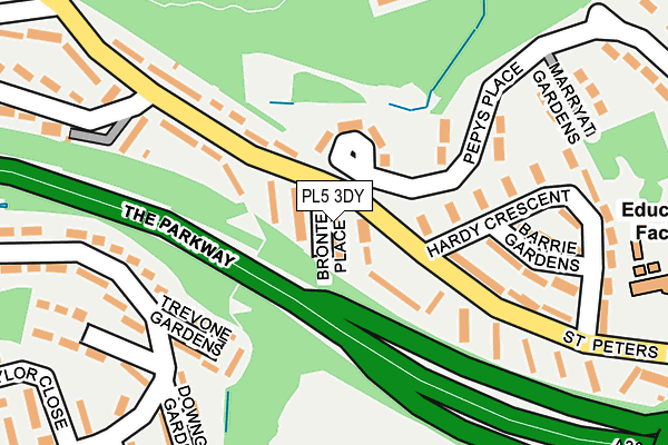 PL5 3DY map - OS OpenMap – Local (Ordnance Survey)