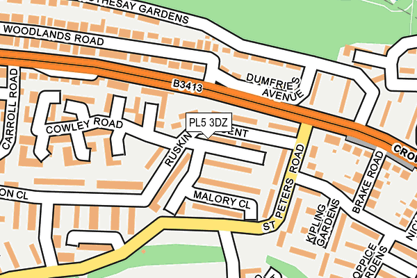 PL5 3DZ map - OS OpenMap – Local (Ordnance Survey)