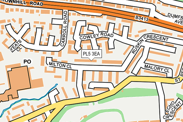 PL5 3EA map - OS OpenMap – Local (Ordnance Survey)