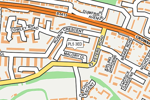 PL5 3ED map - OS OpenMap – Local (Ordnance Survey)
